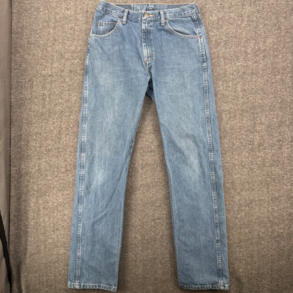 Wrangler Premium Quality Mens Regular Fit Straight Leg Jeans 32x34 Medium Wash